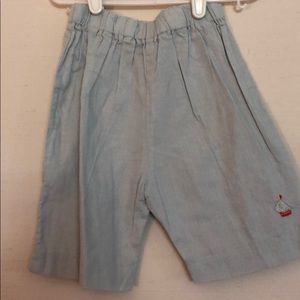 Pull on shorts with Embroidery Sailboat